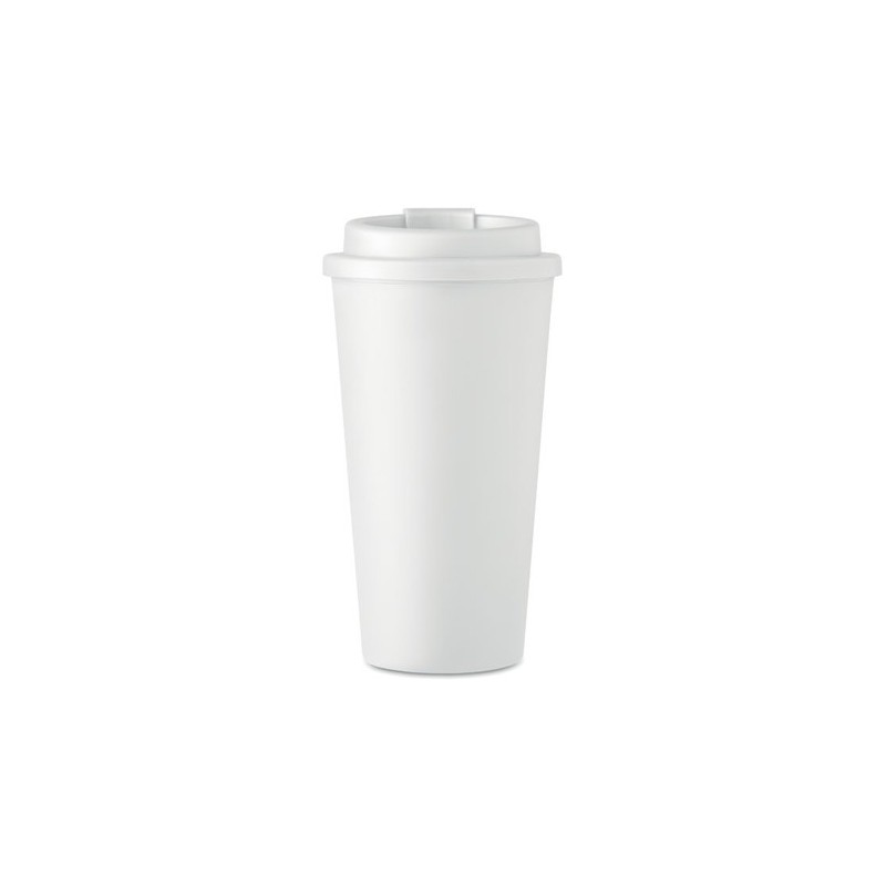 Gobelet double paroi isotherme personnalisable 475 ml - TUESDAY Matières : polypropylène (PP) Couleurs : blanc goodies publicita