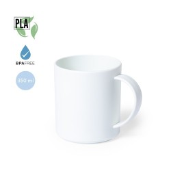 Tasse Personnalisée Compostable - Pioka Matières : PLA Couleurs : blanc 2
