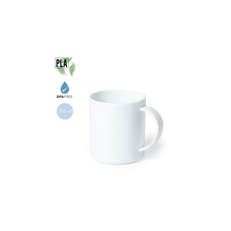 Tasse Personnalisée Compostable - Pioka Matières : PLA Couleurs : blanc personnalisable avec votre logo