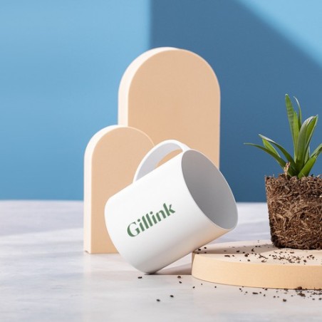 Tasse Personnalisée Compostable - Pioka Matières : PLA Couleurs : blanc impression haute définition