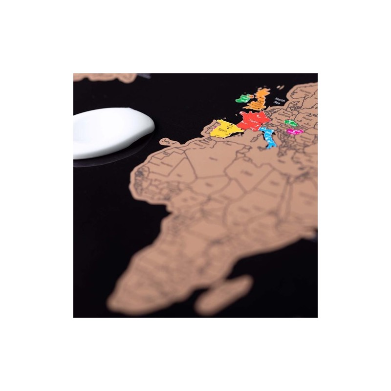 Carte Éco-Friendly à Gratter Personnalisée Pas Cher - Mappemonde Palsy Matières : papier recyclé livraison express 24h 48h