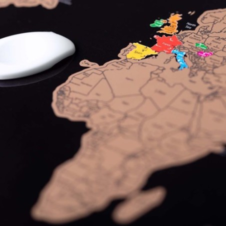 Carte Éco-Friendly à Gratter Personnalisée Pas Cher - Mappemonde Palsy Matières : papier recyclé livraison express 24h 48h