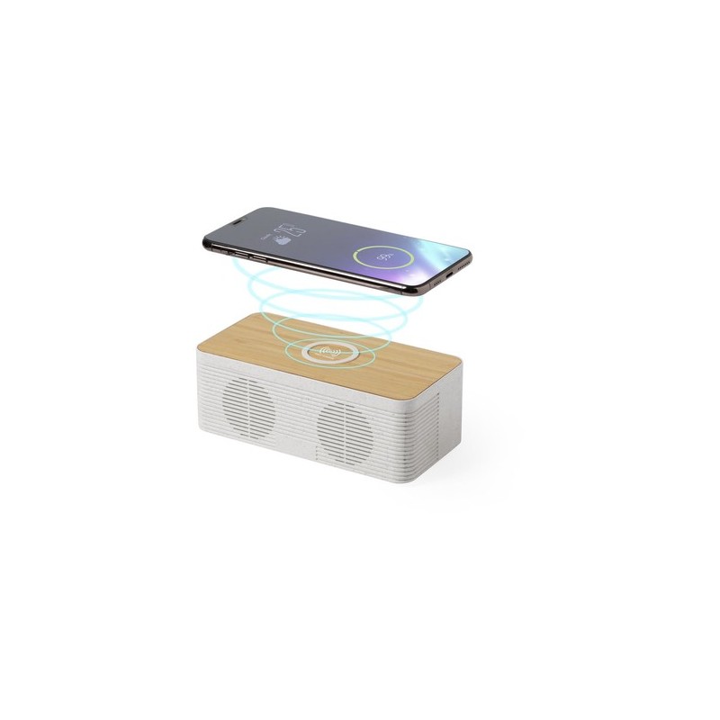 Haut-Parleurs Éco-responsables Pratiques avec Chargeur Trecam Matières : ABS Couleurs : naturel