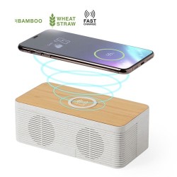Haut-Parleurs Éco-responsables Pratiques avec Chargeur Trecam Matières : ABS Couleurs : naturel 2