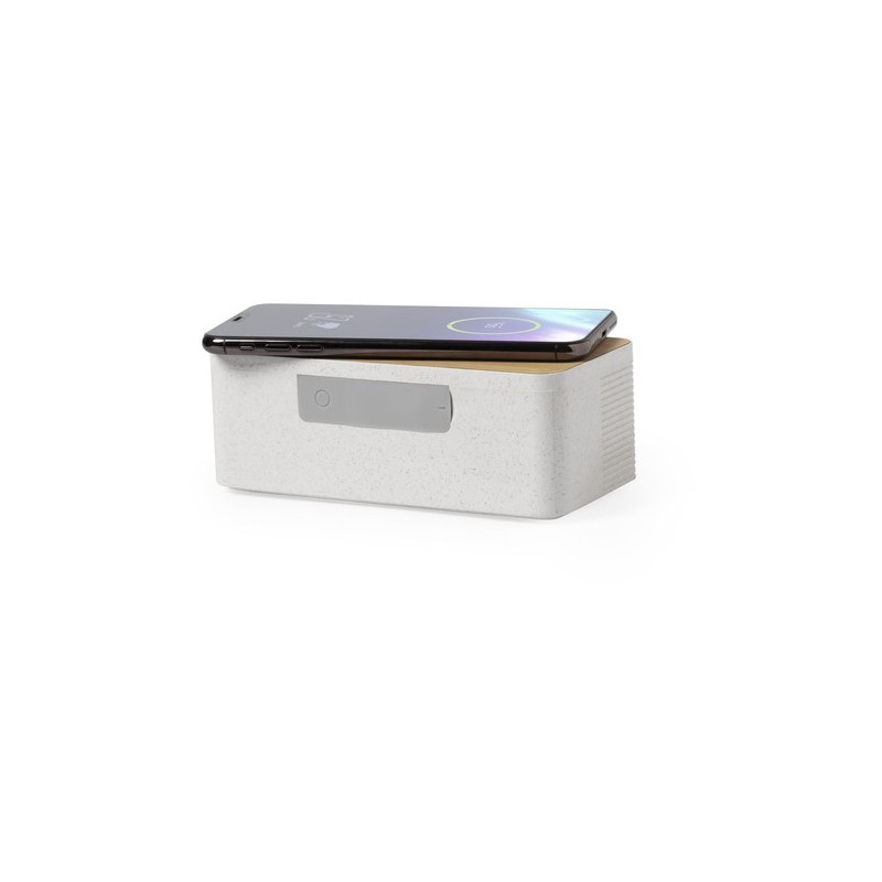 Haut-Parleurs Éco-responsables Pratiques avec Chargeur Trecam Matières : ABS Couleurs : naturel cadeau entreprise pas cher