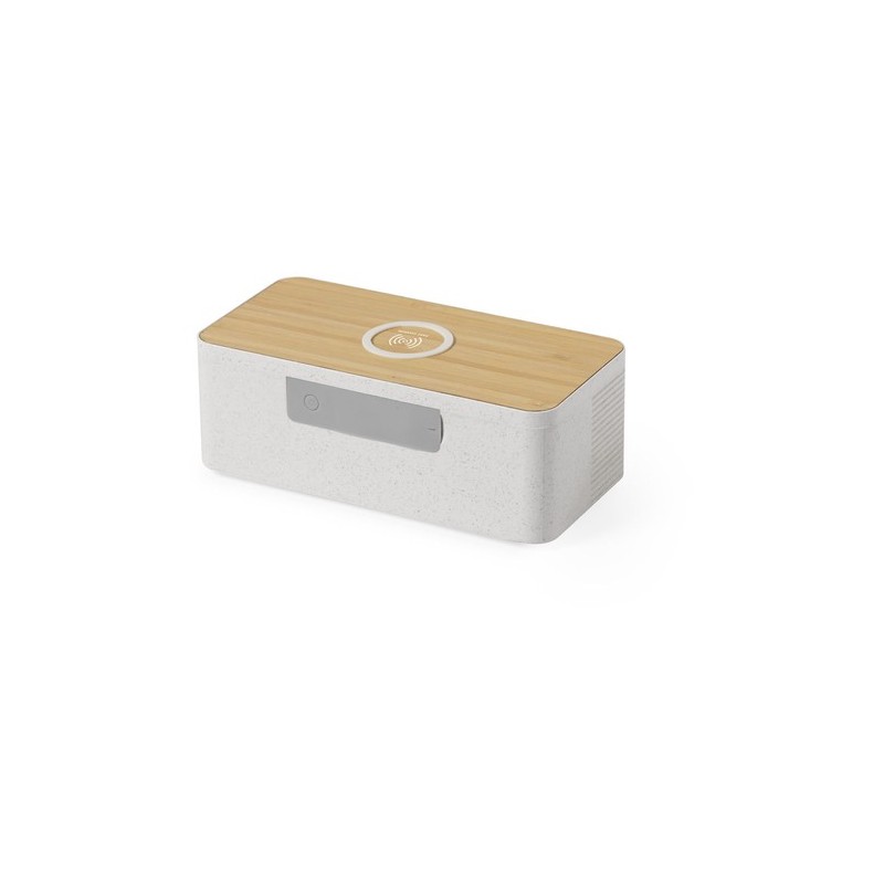Haut-Parleurs Éco-responsables Pratiques avec Chargeur Trecam Matières : ABS Couleurs : naturel goodies publicitaire événementie