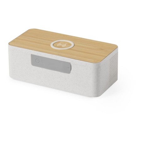 Haut-Parleurs Éco-responsables Pratiques avec Chargeur Trecam Matières : ABS Couleurs : naturel goodies publicitaire événementie