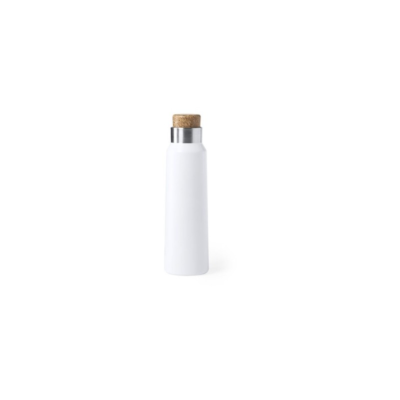 Bouteille Publicitaire Personnalisée Anukin Matières : acier inoxydable Couleurs : blanc personnalisable avec votre logo