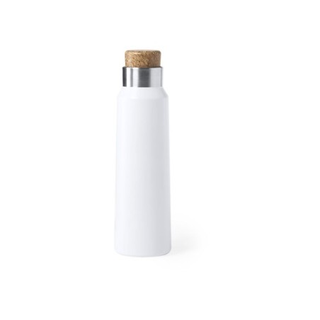 Bouteille Publicitaire Personnalisée Anukin Matières : acier inoxydable Couleurs : blanc personnalisable avec votre logo