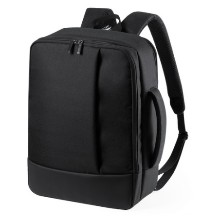 Sac à Dos Personnalisable Éco-responsable Porte-Documents Hurkon Matières : polyester Couleurs : noir objet promotionnel éco-res