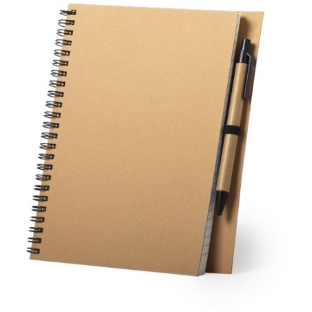 Cahier Personnalisé Éco-responsable et Stylé Neyla Matières : carton recyclé cadeau entreprise pas cher