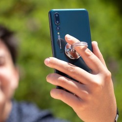 Support pratique personnalisé Atosh - Accessoire téléphonique pas cher Matières : métal Couleurs : argenté cadeau entreprise pas