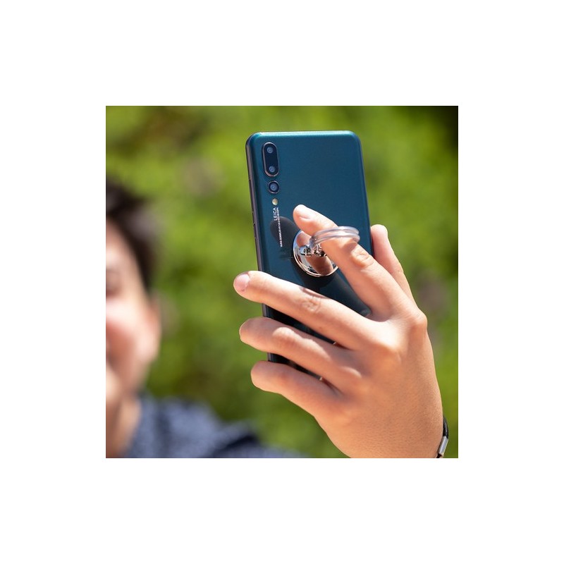 Support pratique personnalisé Atosh - Accessoire téléphonique pas cher Matières : métal Couleurs : argenté cadeau entreprise pas