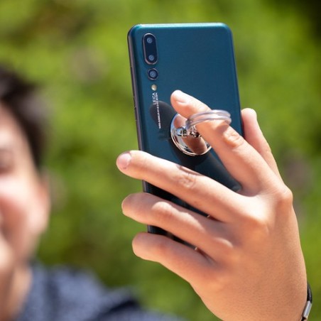 Support pratique personnalisé Atosh - Accessoire téléphonique pas cher Matières : métal Couleurs : argenté cadeau entreprise pas