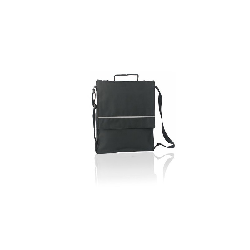 Sacoche Business Personnalisée Éco-responsable - Porte-Documents Milán Matières : polyester Couleurs : noir personnalisable avec