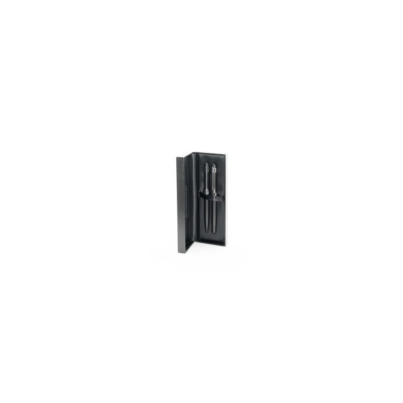 Set Cadeau d'Entreprise Éco-responsable avec Stylo et Roller Personnalisé Antonio Miro Matières : métal Couleurs : noir cadeau e