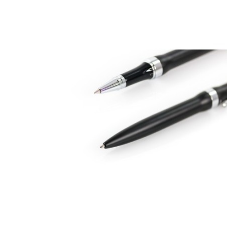 Set Cadeau d'Entreprise Éco-responsable avec Stylo et Roller Personnalisé Antonio Miro Matières : métal Couleurs : noir impressi
