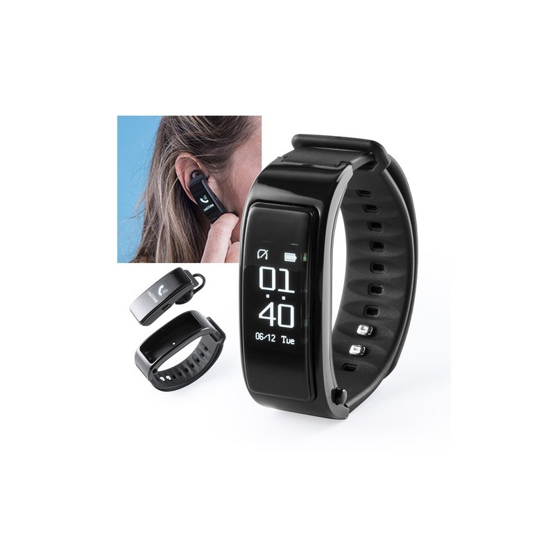 Bracelet Connecté Personnalisé Intelligent Rusk - Montre Économique Matières : TPU Couleurs : noir