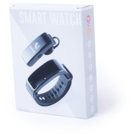 Bracelet Connecté Personnalisé Intelligent Rusk - Montre Économique Matières : TPU Couleurs : noir objet publicitaire robuste