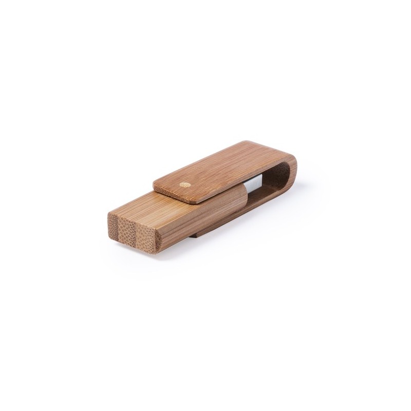 Clé USB Éco-responsable 16GB Publicitaire Haidam Matières : bambou marquage laser ultra précis