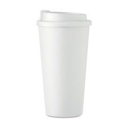 Gobelet double paroi isotherme personnalisable 475 ml - TUESDAY Matières : polypropylène (PP) Couleurs : blanc cadeau client ori