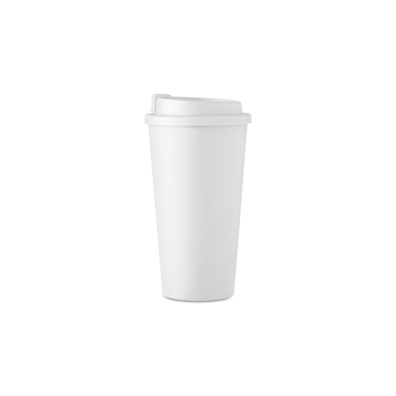 Gobelet double paroi isotherme personnalisable 475 ml - TUESDAY Matières : polypropylène (PP) Couleurs : blanc cadeau client ori