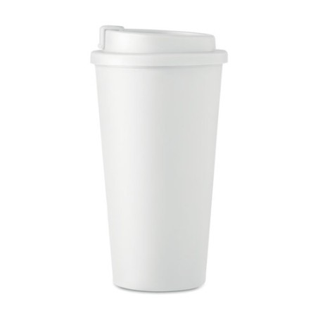 Gobelet double paroi isotherme personnalisable 475 ml - TUESDAY Matières : polypropylène (PP) Couleurs : blanc cadeau client ori