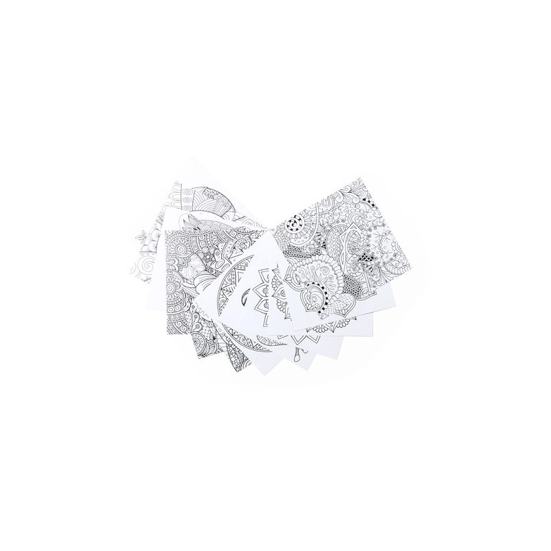Set Personnalisé de Mandala avec Crayons et Motifs Relaxants - Boltex Matières : carton cadeau entreprise pas cher