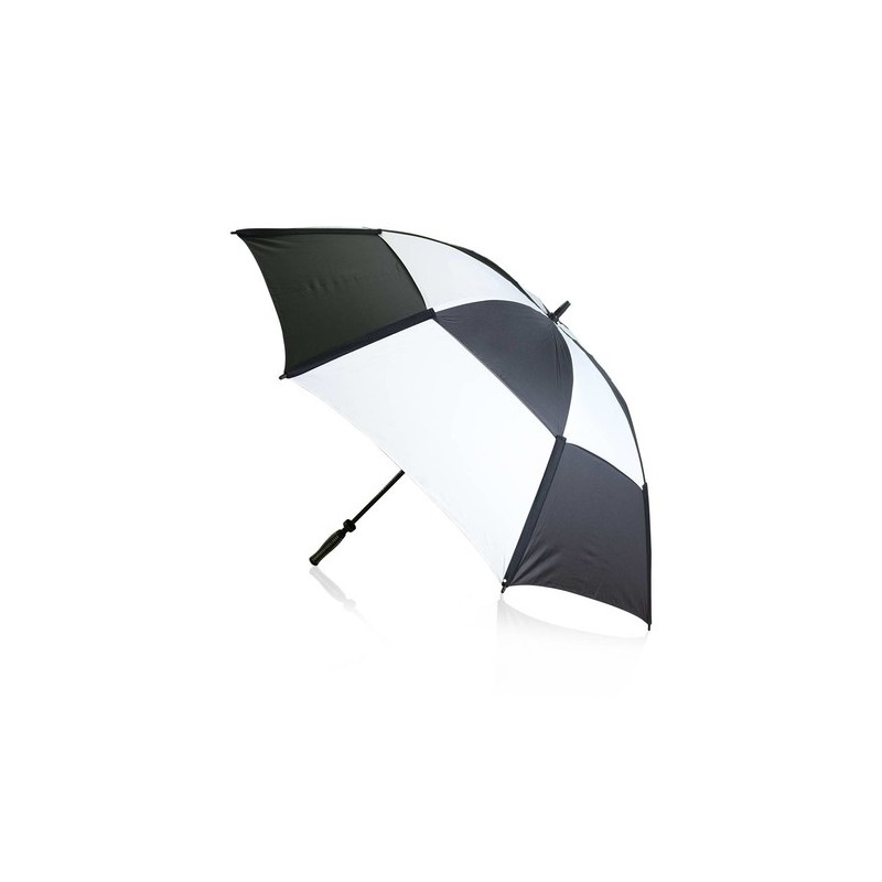 Parapluie durable et publicitaire de golf Budyx Matières : pongée Couleurs : blanc