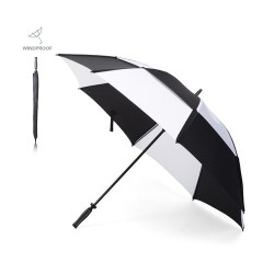 Parapluie durable et publicitaire de golf Budyx Matières : pongée Couleurs : blanc 2