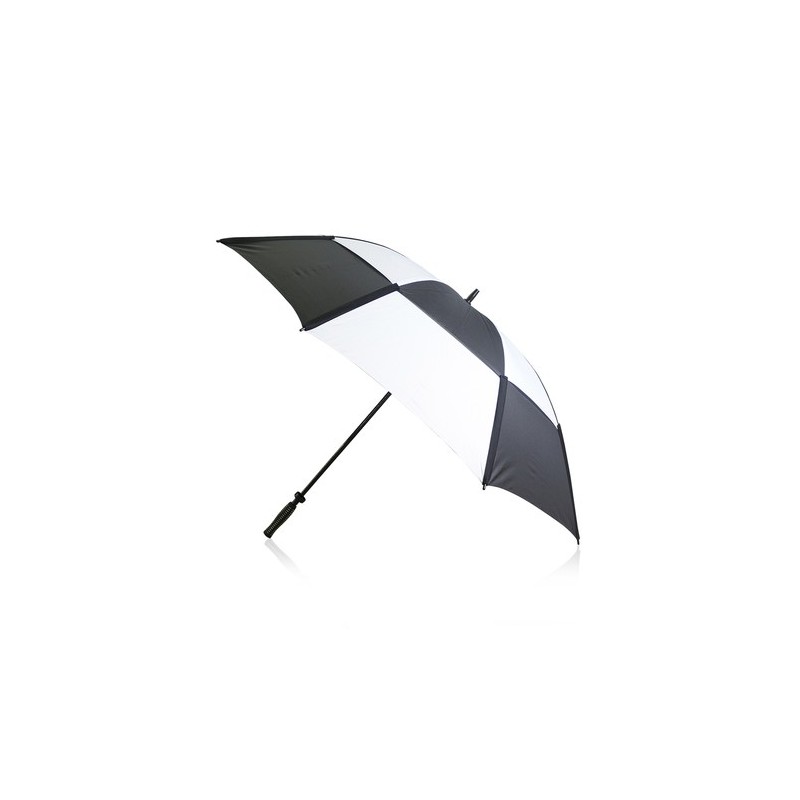 Parapluie durable et publicitaire de golf Budyx Matières : pongée Couleurs : blanc cadeau entreprise pas cher