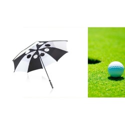 Parapluie durable et publicitaire de golf Budyx Matières : pongée Couleurs : blanc goodies publicitaire événementiel