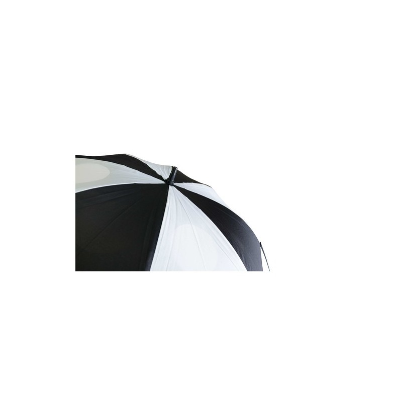 Parapluie durable et publicitaire de golf Budyx Matières : pongée Couleurs : blanc impression haute définition