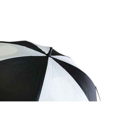 Parapluie durable et publicitaire de golf Budyx Matières : pongée Couleurs : blanc impression haute définition