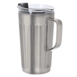 Tasse thermique pas cher personnalisée Korpla Couleurs : argenté Matières : acier inoxydable recyclé