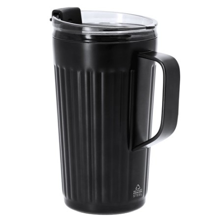 Tasse thermique pas cher personnalisée Korpla Couleurs : argenté Matières : acier inoxydable recyclé goodies entreprise design