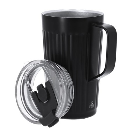 Tasse thermique pas cher personnalisée Korpla Couleurs : blanc Matières : acier inoxydable recyclé impression logo haute qualité