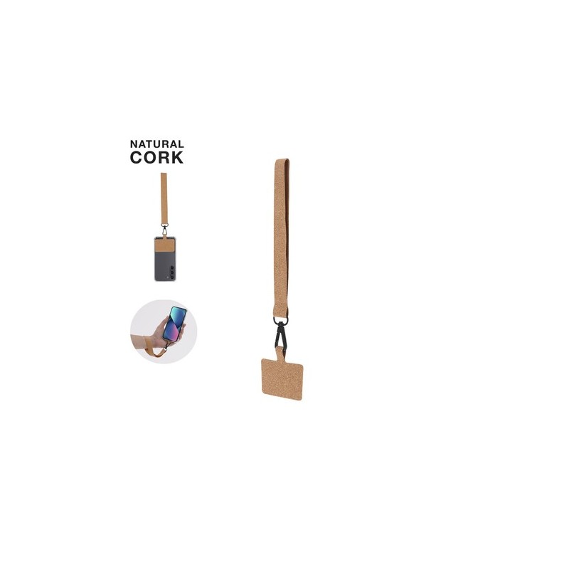 Bracelet personnalisé support pas cher Naomix Matières : liège Couleurs : naturel personnalisable avec votre logo