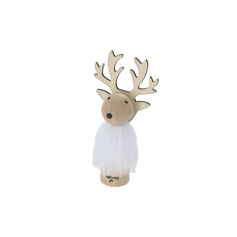 Ornement de Noël personnalisé pas cher Guardens Matières : bois Couleurs : naturel cadeau entreprise pas cher