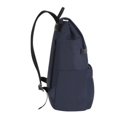 Sac à dos personnalisé pas cher Salkey Matières : PU Couleurs : bleu marine marquage laser ultra précis