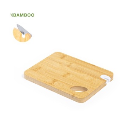 Planche à Découper Personnalisée Éco-responsable avec Aiguiseur Polter - Ustensiles de Cuisine Matières : bambou