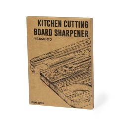 Planche à Découper Personnalisée Éco-responsable avec Aiguiseur Polter - Ustensiles de Cuisine Matières : bambou marquage laser 