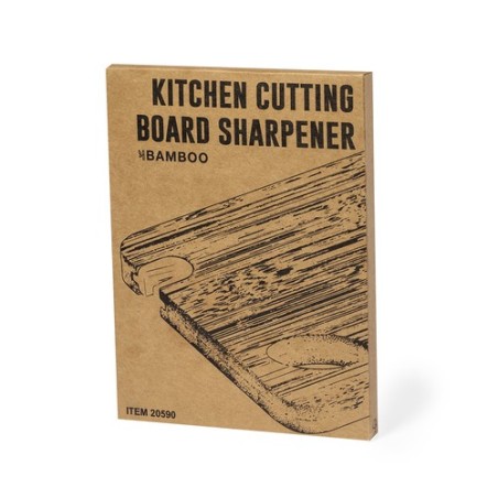 Planche à Découper Personnalisée Éco-responsable avec Aiguiseur Polter - Ustensiles de Cuisine Matières : bambou livraison expre