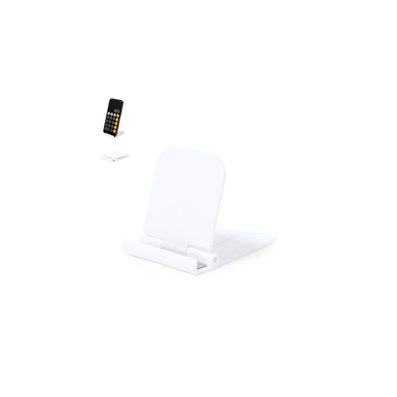 Support Pliable Économique Personnalisé pour Smartphone et Tablette - Linkil Couleurs : blanc personnalisable avec votre logo