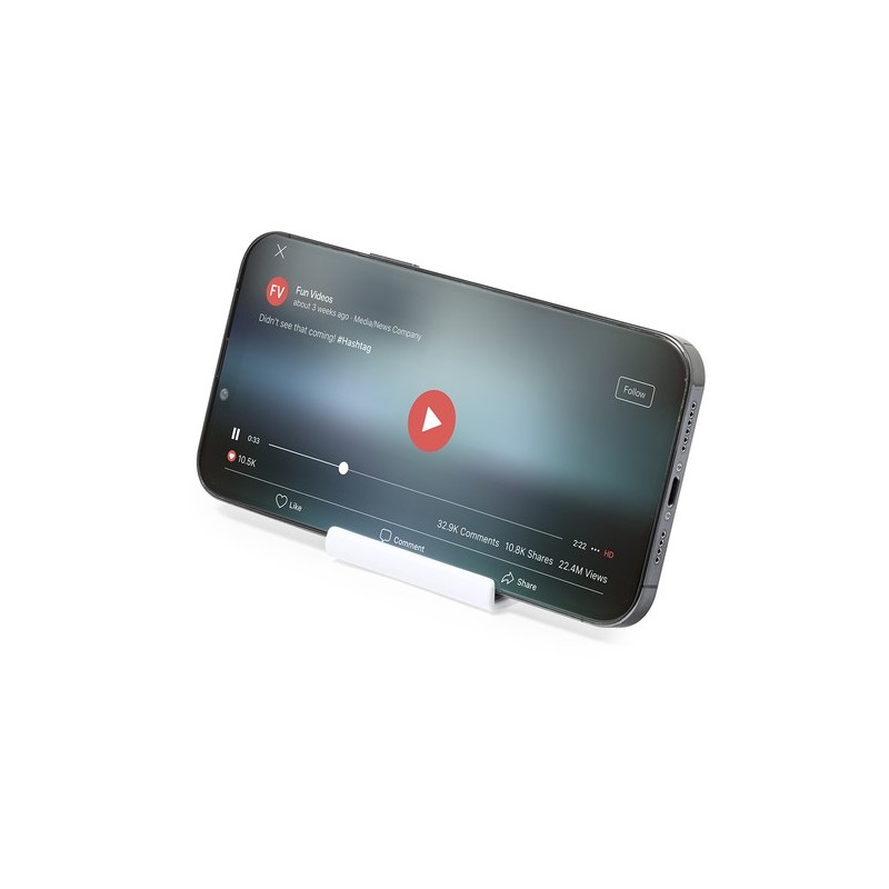 Support Pliable Économique Personnalisé pour Smartphone et Tablette - Linkil Couleurs : blanc impression haute définition
