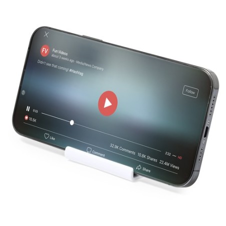 Support Pliable Économique Personnalisé pour Smartphone et Tablette - Linkil Couleurs : blanc impression haute définition