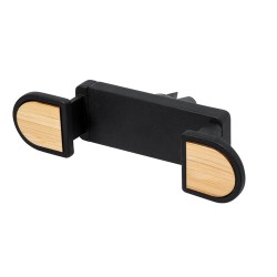 Support Téléphone Design Personnalisé Amiltox - Support pas cher Matières : bambou Couleurs : noir cadeau entreprise pas cher