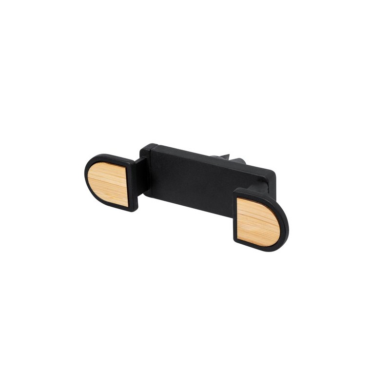 Support Téléphone Design Personnalisé Amiltox - Support pas cher Matières : bambou Couleurs : noir cadeau entreprise pas cher