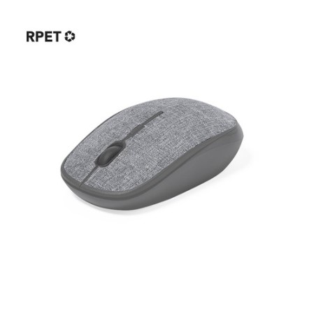 Souris Éco-responsable Personnalisée Haute Technologie - Elington pas cher Couleurs : gris Matières : polyester recyclé personna