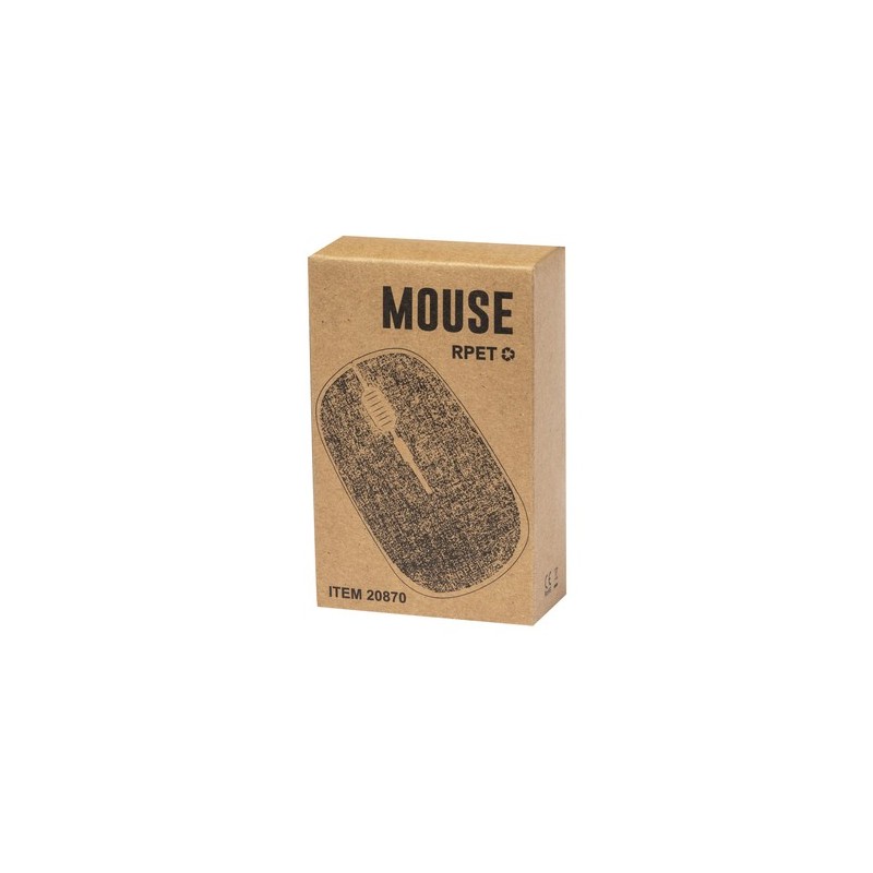 Souris Éco-responsable Personnalisée Haute Technologie - Elington pas cher Couleurs : gris Matières : polyester recyclé impressi